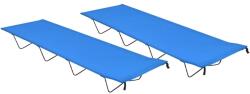 vidaXL Paturi camping 2 buc. albastru 180x60x19cm țesătură oxford&oțel (312483) - comfy