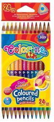 Colorino Háromszögletű színes ceruza készlet, kétoldalas, 24 szín