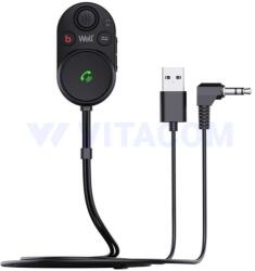 Well REC-BT-BEAT-WL USB vezeték nélküli Bluetooth 5.3 AUX adapter jack kábel fekete (REC-BT-BEAT-WL)