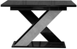 Asztal Goodyear 117 (Fényes fekete + Beton)