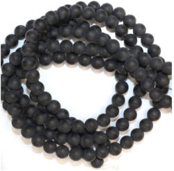  Onix Negru Mat Rotund 6-6, 5 mm Margele Pietre Semipretioase pentru Bijuterii
