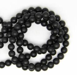  Onix Negru Rotund Mat 8x8 mm Margele Pietre Semipretioase pentru Bijuterii