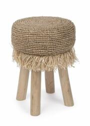 Bizzotto Taburet lemn natur fibre sisal Florinda 35x45 cm (0680553)