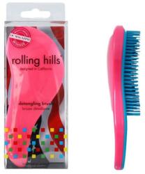 Rolling Hills Perie de păr, roz- închis - Rolling Hills Detangling Brush Travel Size Dark Pink