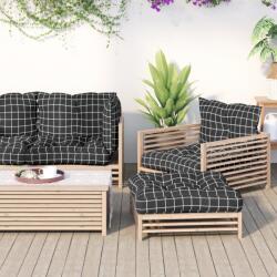 vidaXL Pernă paleți model careuri negru 60x61, 5x10 cm, țesătură Oxford (360894)