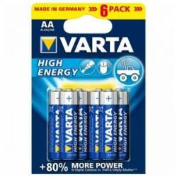 VARTA Baterie Alcalină Varta 4906121446 AA High Energy 1.5 V (6 Piese)