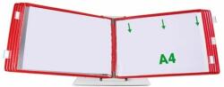 DJOIS Bemutatótábla DJOIS A/4 fekvő felül nyitott piros 10 db/doboz (F117103)