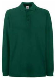 Fruit of the Loom FU24 hosszú ujjú galléros piké póló, PREMIUM LONG SLEEVE POLO, Forest Green - L (FU240608)