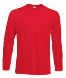 Fruit of the Loom F07 hosszú ujjú póló, VALUEWEIGHT LONG SLEEVE T, Red - 2XL (F070510)