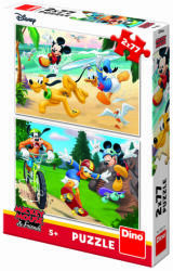 Dino Puzzle 2 in 1 - Mickey campionul (2 x 77 piese) Puzzle