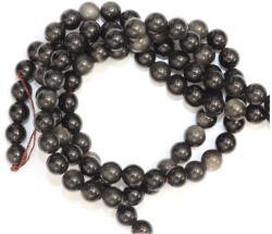  Obsidian Argintiu Rotund Margele Pietre Semipretioase pentru Bijuterii 8-8, 5 mm