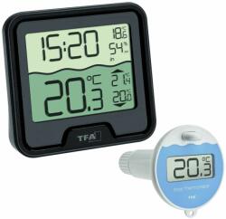 TFA Termometru si higrometru digital de camera cu senzor wireless pentru piscina marbella, negru, tfa 30.3066. 01