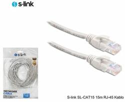 S-Link Kábel - SL-CAT15 (UTP patch kábel, CAT5e, szürke, 15m) - 2646 (2646)