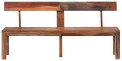 vidaXL Banchetă cu spătar, gri, 160 cm, lemn masiv de acacia (353312)
