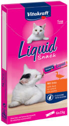 Vitakraft 24x15g Vitakraft Cat Liquid snack kacsa & ß-glükán macskáknak