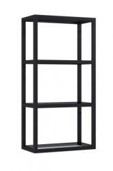 AREZZO design design MONTEREY Függőpolc üveggel 40/80 matt fekete (21, 6) (AR-168186)