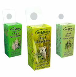 Bamer Set Uleiuri Esentiale Green Pak. 100% Naturale, Ulei de Eucalipt, Paciuli si Tea Tree