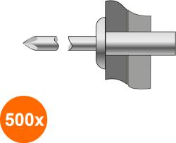 Bralo Set 500 x Pop-nituri Etanse Cap Bombat Inox A2Inox A2-4.8 X 16 (COR-500xBR.1300004816S)