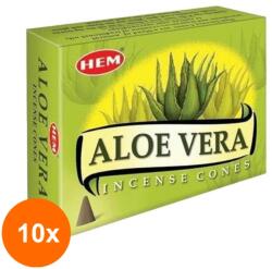 HEM Set 10 x Conuri Parfumate, Aloe Vera (GIL-10xLCA-CONP-ALV)