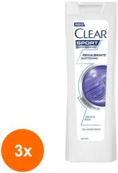 CLEAR Set 3 x Sampon Anti-Matreata Clear Sport, Echilibru Zilnic, cu Vitamina B3, 225 ml