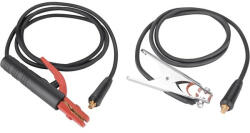 EXTOL 8898225 hegesztő kábelpár, földelőkábel csipesszel + munkakábel elektródafogóval, 160A, 3m, 25mm2, csatlakozó: 10-25 (8898225)
