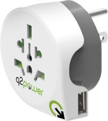 Q2 Power Q2 Power1.100150 Utazóadapter "World to USA USB (1.100150)