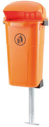 Europlast Oszlopra szerelhető 50 l műanyag hulladéktároló-narancs (MEVA7152-6)