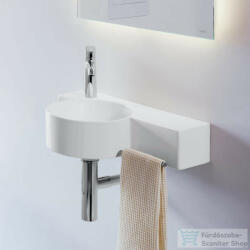 Laufen Val SaphirKeramik 55x31, 5 cm-es kézmosó túlfolyó nélkül, jobb oldali pulttal, fehér H8152830001131 (H8152830001131)