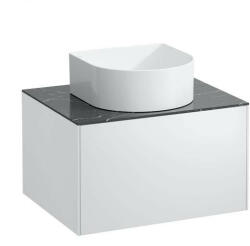 Laufen Sonar matt fehér alsószekrény 57, 7x45, 7x34, 1 cm egy fiókkal, kerámia pulttal H4054010341431 (H4054010341431)