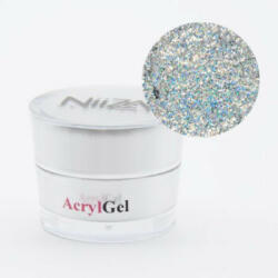 NiiZa AcrylGel - Glitter Silver 15g - jolifodraszkellek