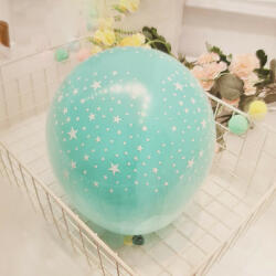  4 darabos latex lufi - Csillagok - Türkiz