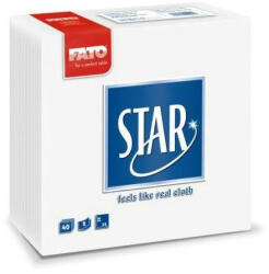 Szalvéta Fato Star 2 rtg. 38cm, fehér, 40 szál/csomag