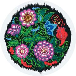 Festés számok szerint - Mandala virágokkal Méret: 50x50cm, Keretezés: Kerek keret