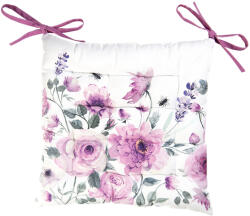 Clayre & Eef Set 6 perne scaune bumbac multicolor Roses 40x40x4 cm (RBU29)