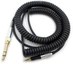 PadForce Cablu audio PadForce pentru casti Sennheiser HD518, HD558, HD598, HD595, HD559, HD569, HD579, HD599, Spiralat, Lungime - 1.20 - 5m, Cu Adaptor 6.35mm