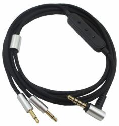 PadForce Cablu audio PadForce pentru casti Sennheiser HD202, HD212, HIFIMAN, HE400i, Jack 3.5mm la x 2 Jack 2.5mm, Lungime 1.20m - Microfon incorporat
