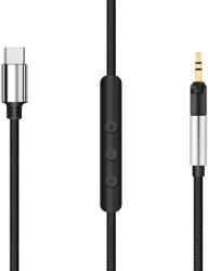 PadForce Cablu audio PadForce pentru casti Sennheiser HD598, HD558, HD518, HD598Cs, HD599, HD569, HD579, conector Type-C, Lungime 1.50m