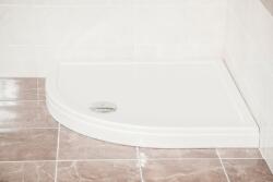 Favorit ULTRA SLIM zuhanytálca íves, Zuhanyszifonnal 80 x 80 cm (394440)