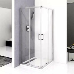 Diplon 90x90 cm szögletes két tolóajtós zuhanykabin, 5 mm edzett áttetsző üveggel, 190 cm magas (BR6692CA-90)