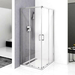 Diplon 80x80 cm szögletes két tolóajtós zuhanykabin, 5 mm edzett áttetsző üveggel, 190 cm magas (BR6692CA-80)