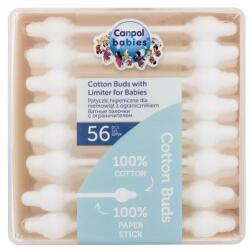 Canpol babies Cotton Buds With Limiter bețișoare din bumbac 56 buc pentru copii