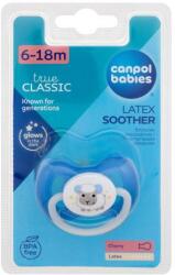 Canpol babies Bunny & Company Latex Soother Blue 6-18m suzete 1 buc pentru copii