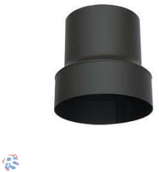  Acél füstcső bővítő 120-160mm, vegyestüzelésű kazánhoz, vastagfalú (2mm), fekete - kazanklima