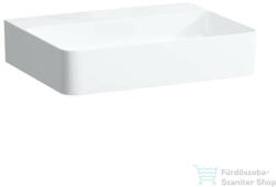 Laufen Val SaphirKeramik 55x42 cm-es csiszolt aljú mosdó csaplyuk és túlfolyó nélkül, matt fehér H8162827571121 (H8162827571121)