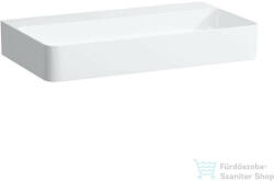 Laufen Val SaphirKeramik 75x42 cm-es mosdó csaplyuk és túlfolyó nélkül, matt fehér H8102857571121 (H8102857571121)