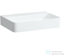 Laufen Val SaphirKeramik 60x42 cm-es mosdó csaplyuk és túlfolyó nélkül, LCC Active bevonattal, fehér H810283A001121 (H810283A001121)