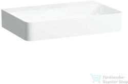 Laufen Val SaphirKeramik 65x42 cm-es csiszolt aljú mosdó csaplyuk és túlfolyó nélkül, fehér H8162840001121 (H8162840001121)