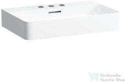 Laufen Val SaphirKeramik 65x42 cm-es csiszolt aljú mosdó 3 csaplyukkal, LCC Active bevonattal, fehér H816284A001081 (H816284A001081)