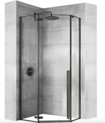 Rea Diamond sarok zuhanykabin 80x195 cm átlátszó üveggel, matt fekete profil REA-K6900 (REA-K6900)