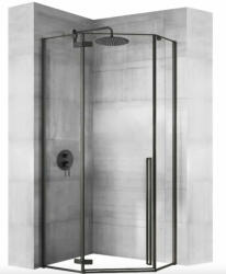 Rea Diamond sarok zuhanykabin 90x195 cm átlátszó üveggel, matt fekete REA-K5622 (REA-K5622)